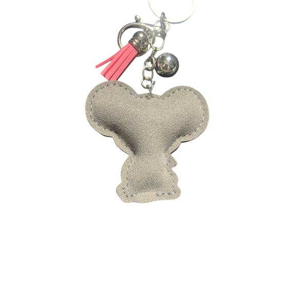 Juliet Crystal Avenue Koala Keychain Rhinestone Pink Tassel Bag Charm NWT Cute - Picture 3 of 4